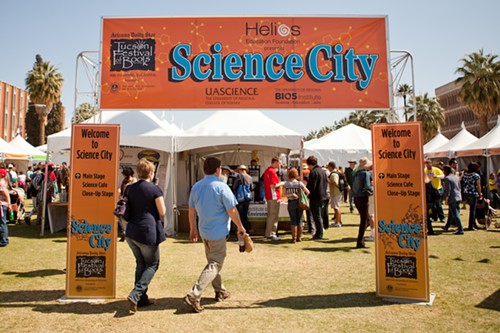 One of the newest features at the Tucson Festival of Books was the Science City.