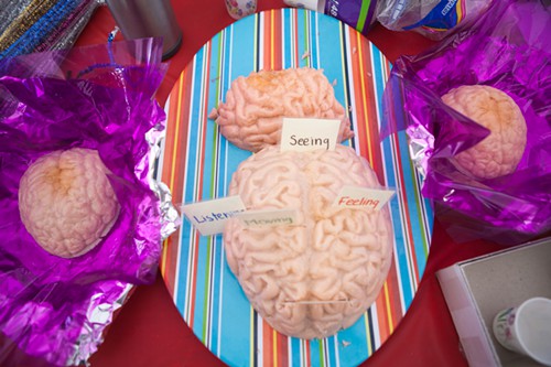 Brains! At the Body-Brain Connection Tent, visitors were treated to how the brain works.
